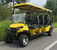 Voiture de golf électrique tout-terrain 8 places certifiée CE avec batteries au lithium personnalisables pour une utilisation en club et des courses en ville