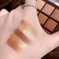Palette de Fards à Paupières 9 Teintes Mocha Chocolat, Tons Marron, Maquillage pour les Yeux, Vente en Gros pour Peaux Noires