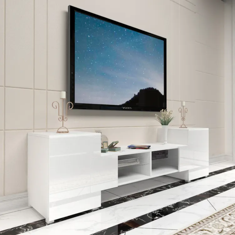 Customization Long Tv Stand 2023 With Bookshelf Morden European Style Tv Stands Cabinet Table