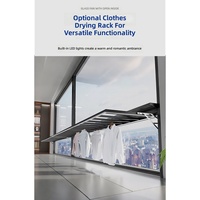 Fenêtre horizontale à cadre divisé Lagoon Line Direct Row avec largeur de rangée personnalisée pour mur de fenêtre de chambre à vue sur la palmière