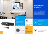 Kit de salle de conférence intelligente: caméra 4K avec haut-parleur sans fil à réduction du bruit BYOM et microphone de table