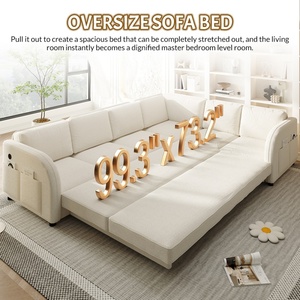 Divano Componibile a L da 292,5 cm con <span class=keywords><strong>Letto</strong></span> Estraibile, Divano <span class=keywords><strong>Letto</strong></span> Convertibile con Porte USB per Soggiorno - Product Image 4