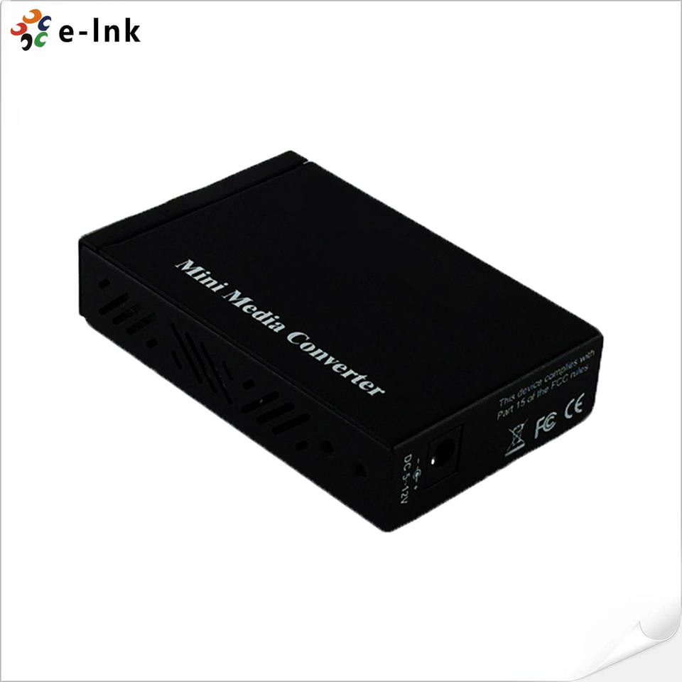 Mini 2x 10/100/1000Base-T RJ45 to 1x 1000Base-X SFP Slot Gigabit Ethernet Media Converter