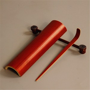 ชุดน้ำชาไม้ไผ่สีแดง: ที่ตักชา, ช้อนชา, ชุดน้ำชาสำหรับชากังฟู - Product Image 1