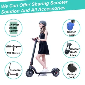 Aluguer compartilhamento de soluções de negócios qr código scan desbloqueio gps scooter elétrico display led 4g iot módulo partilhamento escooter sistema app