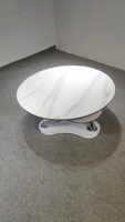 Tables basses rondes multifonctionnelles rotatives en verre trempé de style moderne pour salon