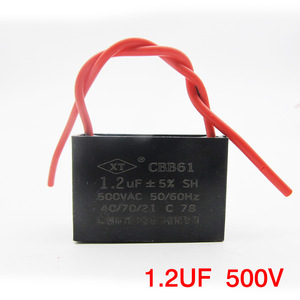 Condensateur de démarrage de ventilateur CBB61 500V avec variantes 1/1,5/1,8/2/2,2/2,5/2,73/4/5UF pour applications de ventilateurs et de réacteurs - Product Image 2
