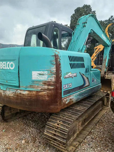 Excavatrice hydraulique d'occasion KOBELCO SK75-8 de 7 tonnes, flexible et efficace, pour le dégagement d'urgence en cas de glissement de terre sur route - Product Image 5