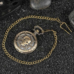 <span class=keywords><strong>Montre</strong></span> <span class=keywords><strong>de</strong></span> poche analogique classique à quartz Bronze Star Hollow <span class=keywords><strong>de</strong></span> 47 mm avec cadran blanc et chronomètre - Product Image 6