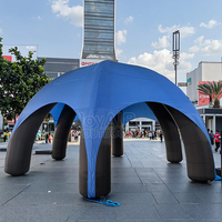 Tente 360 scellée à l'air de 8m * 8m tente dôme gonflable Oxford pour événements et fêtes en plein air tailles de 8m et 10m disponibles