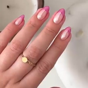 <span class=keywords><strong>Uñas</strong></span> Postizas Acrílicas Cortas Hechas a Mano al Estilo Francés, <span class=keywords><strong>Uñas</strong></span> Falsas Reutilizables - Product Image 4