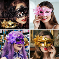 Masque de fête pour bal masqué de Noël et soirées d'entreprise, veille de Noël, rendez-vous romantiques, pull moche, Père Noël et Mère Noël sexy