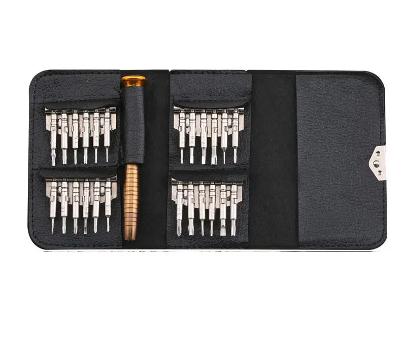 Dropshipping Leather case 25 in 1 Torx screwdriver set, mobile phone repair tool kit, hand tools