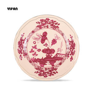 Set di Stoviglie da Matrimonio di Grande Successo in Lussuosa <span class=keywords><strong>Bone</strong></span> China con Design Floreale Colorato Rosso Mattone - Product Image 4