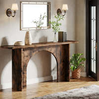 Meuble d'entrée moderne 2024, table de couloir en bois rustique brun antique, console rétro en bois pour salon, entrée