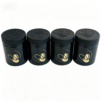 Bouteille PET noire et blanche à large ouverture, personnalisable haut de gamme, 3oz 4oz 5oz 6oz 7oz, avec bouchons à pression et à rotation à l'épreuve des enfants