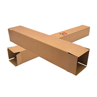 Boîte en carton LED personnalisée Tube rectangulaire Kraft Cadeau Carton d'emballage ondulé mince plat Express Mailer Boîte d'expédition