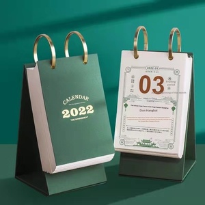 Promotional Gift Box Hardcover Double Ring Customizable Flip One-Way Printing Calendar