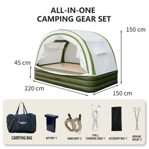 Carpa Inflable para Acampar, Inflado Integrado en 3 Minutos, Material TPU Avanzado, Cama Inflable - Product Image 6