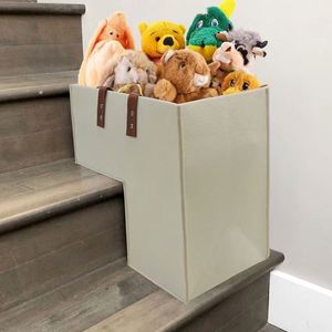Strong & Durable <b>Foldable</b> Staircase Handles with Anti-Slip Grip Carpeted & Wooden Stairs Storage <b>Baskets</b> - Product Image 6