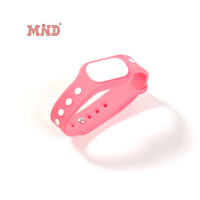 Bracelet de paiement fermé RFID imperméable, bracelet intelligent NFC en silicone double couche avec logo personnalisé