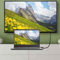 Cable de Extensión Micro HDTV 4K de 90 Grados, Conectores Chapados en Oro, Revestimiento de Nailon, Adaptador para Monitor, Cámara de Computadora y DV