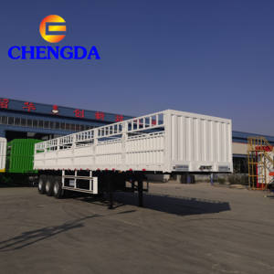 Semi-remorque de transport de bétail lourd, utilisée pour le transport de bétail, 3 à 4 essieux, 60 à 80 tonnes, avec clôture - Product Image 6