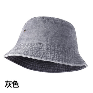 Retro Fisherman Hat Canvas Wide Brim Sun Hat Women's Spring Autumn Outdoor Cycling Bucket Hat Solid Color Adult - Product Image 3