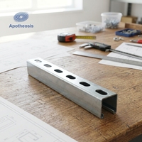 Profilés en acier en C Q235 laminés à chaud pour support sismique et supports muraux pour auvents (perforés) Marque APO Construction