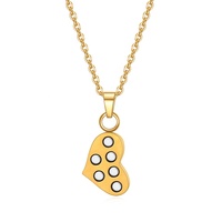 À la mode femmes en acier inoxydable Bio scalaire quantique magnétique coeur pendentif collier à la mode nouveau Design avec pierre de Zircon