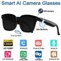 Lunettes Intelligentes avec Caméra HD 800W, Enregistrement Photo et Vidéo, Assistant Vocal IA, Micro Anti-bruit Open-ear, Lunettes de Soleil Intelligentes Wi-Fi