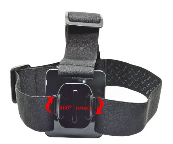 Manufacture Sale Flexible Headband 360-Degree Swivel Buckle Three Wave Non-Slip Skiing Head Strap for Gopro Hero 13 12 11 10 9