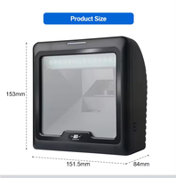 Lecteur de codes à barres de bureau omnidirectionnel 2D Lecteur de codes QR mains libres pour magasin POS supermarché Fabricant OEM/ODM