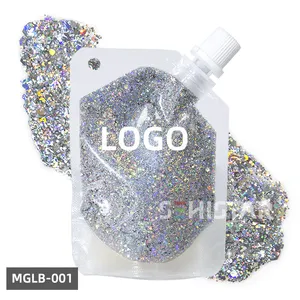 2019 Nieuwe Aankomst Hete Natte Vloeistof Glitter Oogschaduw Gel Crème Gelei Oogschaduw Plastic Containers Oogschaduw Waterdichte Make-Up 30G