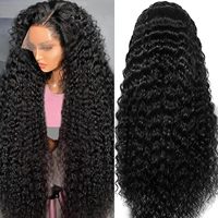 Perruque en dentelle HD 13x6 en cheveux humains indiens bruts, perruques frontales complètes 13x4 à ondulations profondes, cheveux péruviens, cheveux du Hunan, vente en gros