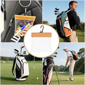 Sac de golf transparent en gros, pochette portable pour balles de golf, support transparent pour tees de golf avec logo personnalisé et clip - Product Image 6
