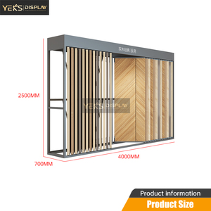 Tùy chỉnh trang chuyển cửa gỗ Rack hiển thị sàn gỗ gạch đá kim Loại hiển thị đứng trang quay hiển thị đứng cho showroom - Product Image 6