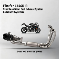 Système d'échappement moto en acier inoxydable complet avec collecteur à tourbillon pour CFMOTO 675SR 675SR-R 675SS, silencieux à enfiler – Vente chaude