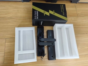 Enrique tuya App thông minh khóa kỹ thuật số với sinh trắc học bàn phím & vân tay gỗ cửa xử lý mã & Wifi cho trong nhà phòng ngủ - Product Image 6