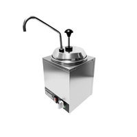 Distributeur Électrique de Chocolat et Fromage 2L en Acier Inoxydable avec Thermostat, Chauffe-Sauce à Tête Unique