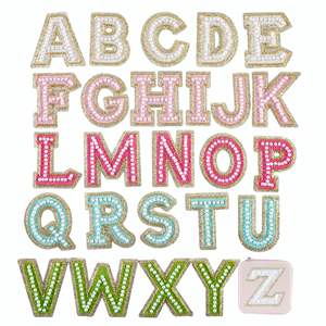 אלף בית פנינה קישוט מלאכות מכתב חם תיקון פנינה מילים חם תיקון פנינה מילים עבור בגדים ג 'ינס - Product Image 1