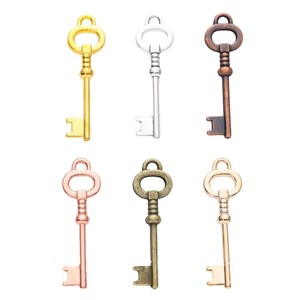 Breloque Clé Squelette en Alliage <span class=keywords><strong>de</strong></span> Zinc avec Anneau Supérieur Unique pour Marque-pages Steampunk - Product Image 5