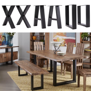 قاعدة طاولة طعام حديثة من الفولاذ المقاوم للصدأ، أرجل معدنية عامة للأثاث بالجملة من المصنع، مناسبة لأسطح الزجاج والخشب في المطبخ - Product Image 3