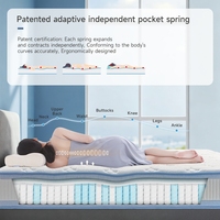Matelas hybride orthopédique pliable en mousse à mémoire de forme le plus populaire, soulageant la pression, roulé en boîte