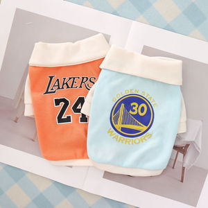 เสื้อกีฬาสำหรับสัตว์เลี้ยงสำหรับแมวและสุนัข โพลีเอสเตอร์ ระบายอากาศได้ดี ลายตัวอักษร สีส้ม สีเทา สีชมพู สีฟ้า ไซส์ S M L - Product Image 2