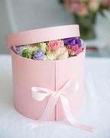 Boîte cadeau ronde à double couche JOYWOOD pour la Saint-Valentin, emballage de fleurs, boîtes en papier de qualité supérieure