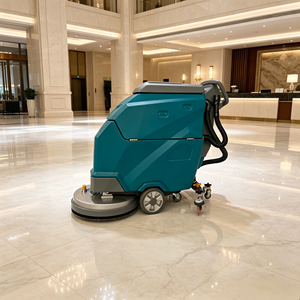 Industrial Commercial Battery Powered Floor Scrubber Automatic Warehouse Concrete <b>Walk</b> Behind Floor Scrubber <b>Machine</b> - Product Image 1