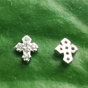 Gemas de dientes naturales 925 dientes de plata joyería salón decoración de dientes Festival fiesta atuendo dientes Accesorios de belleza 4x5mm - Product Image 6