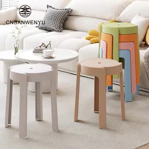 Hot Selling New Arrivals Modern Waterproof Stackable Multiple Colors Plastic Stool Windmill High Stool Dinner Chair For Event