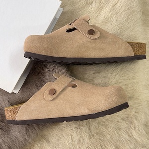 <span class=keywords><strong>Chanclas</strong></span> para Hombre y <span class=keywords><strong>Mujer</strong></span> con Suela de EVA, Cuero Genuino, Diseño de Doble Hebilla para Otoño - Product Image 4